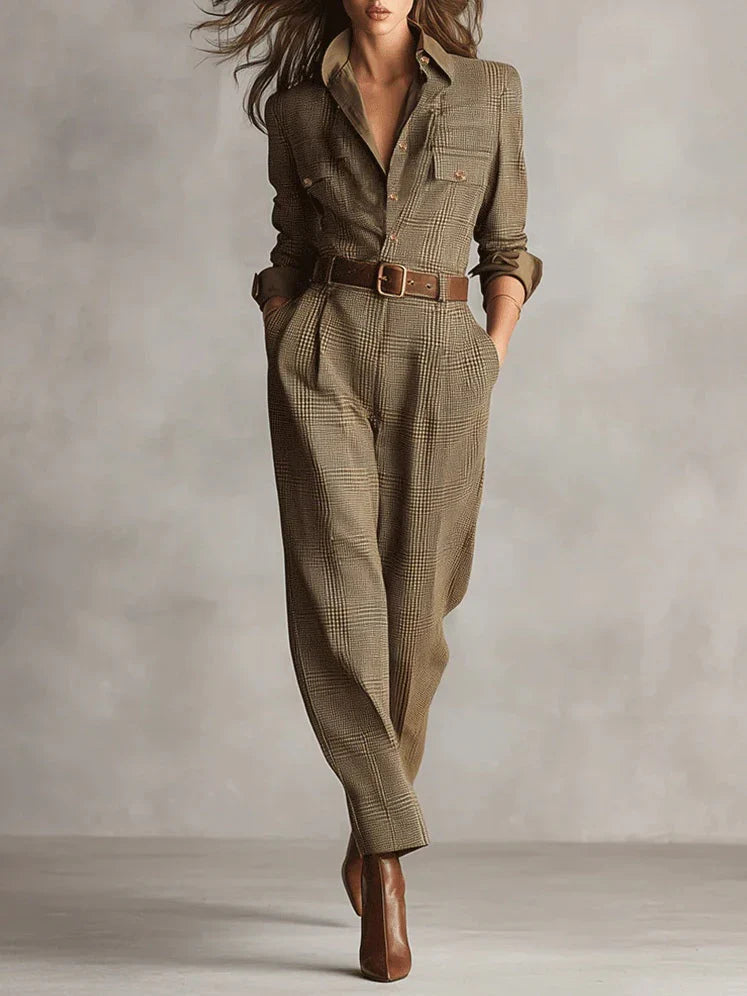 ESME™ | Elegant Brown Tweed Suit