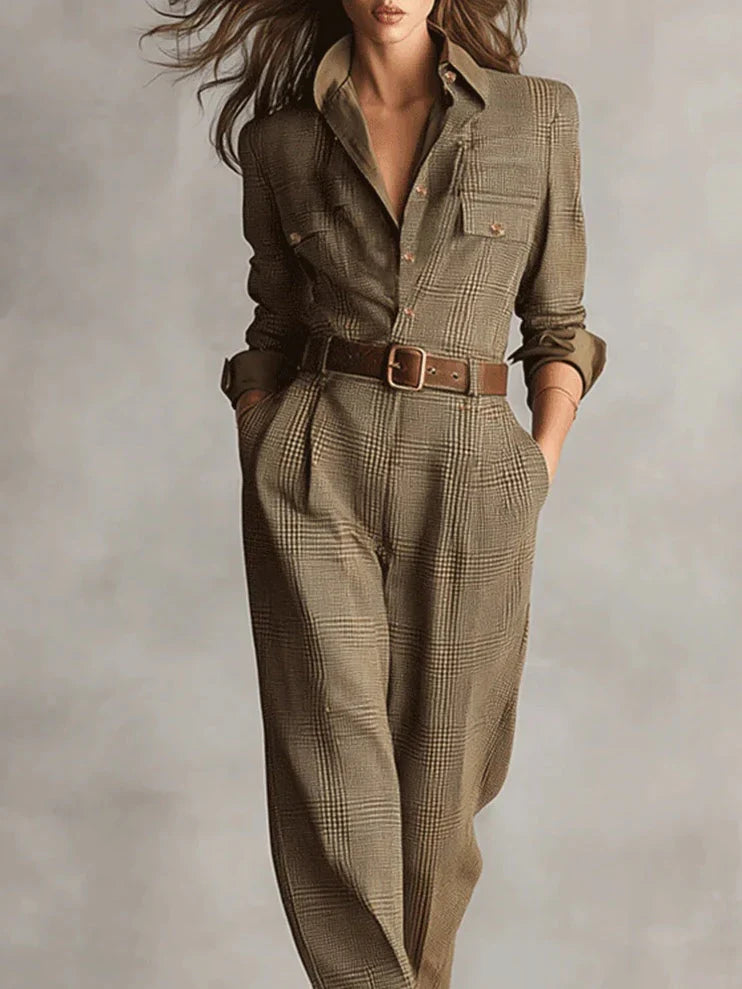 ESME™ | Elegant Brown Tweed Suit