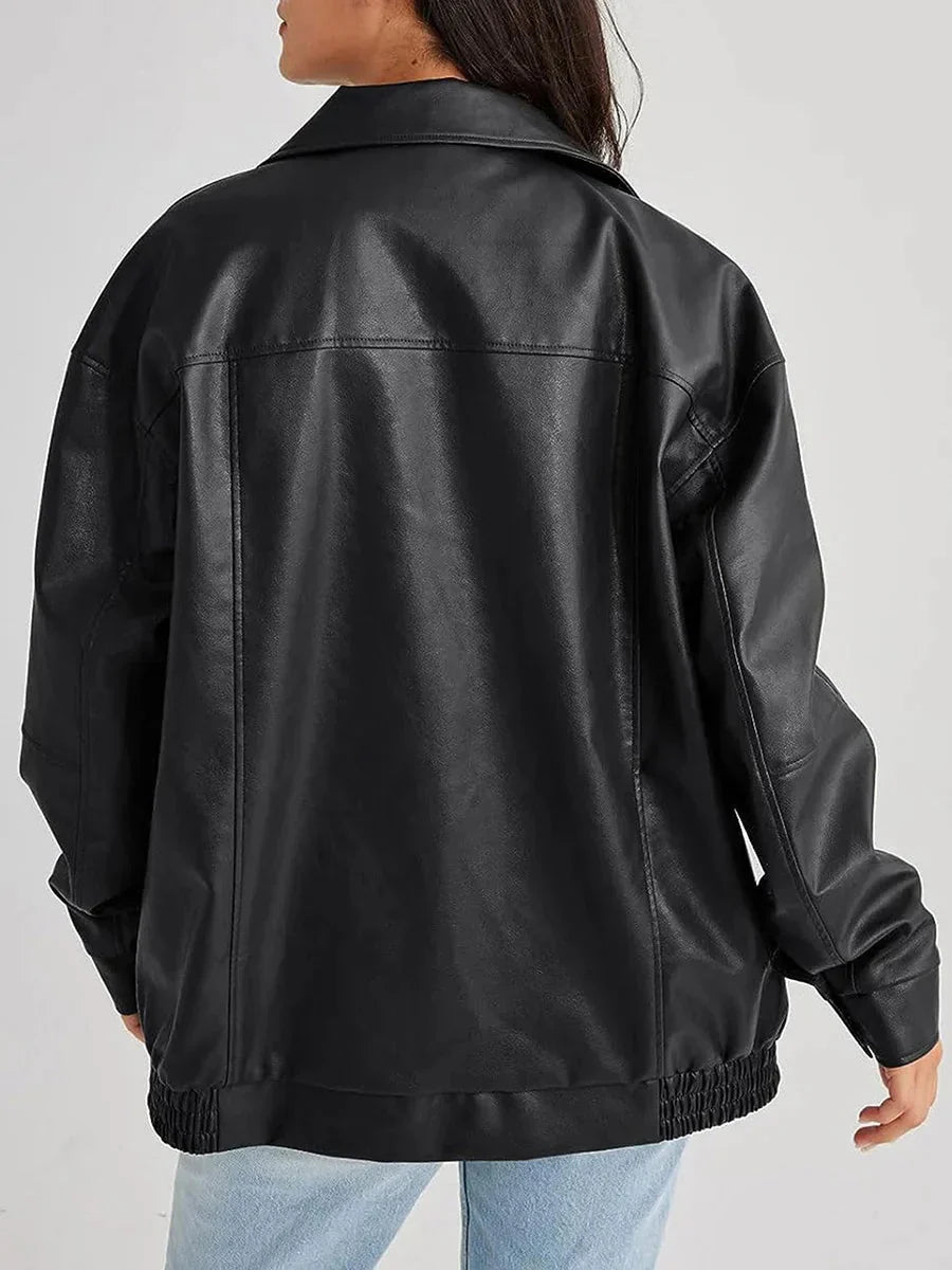 CLARKE™ | Leather Bomber Jacket