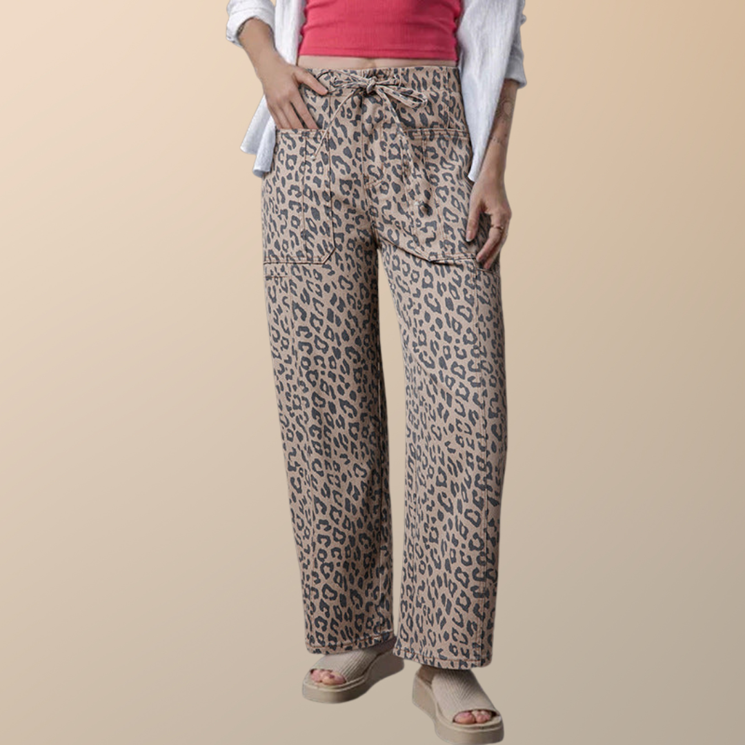AJANA™ - Vintage Leopard Wide Leg Pants