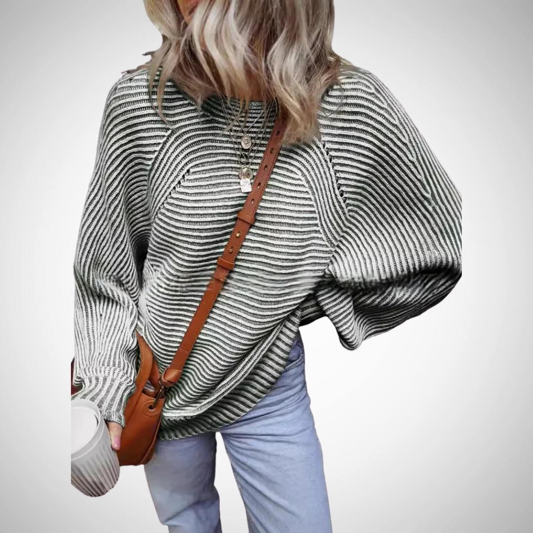 TAMLYN™- Cozy Striped Oversized Sweater