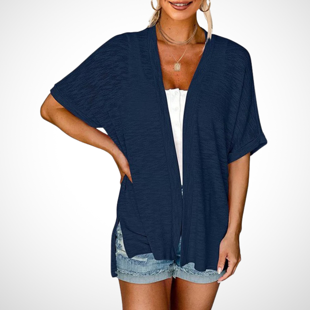APPOLLINE™ - Stylish Flowy Short Sleeve Cardigan